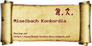Miselbach Konkordia névjegykártya